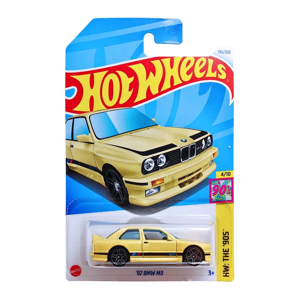 1992 BMW M3 Die-Cast Car (Yellow) by Mattel