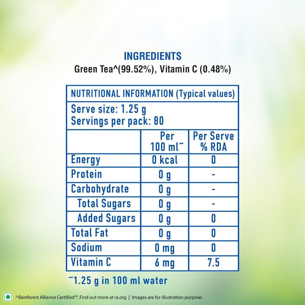 Tetley Immune with Added Vitamin C Green Tea : 100 g
