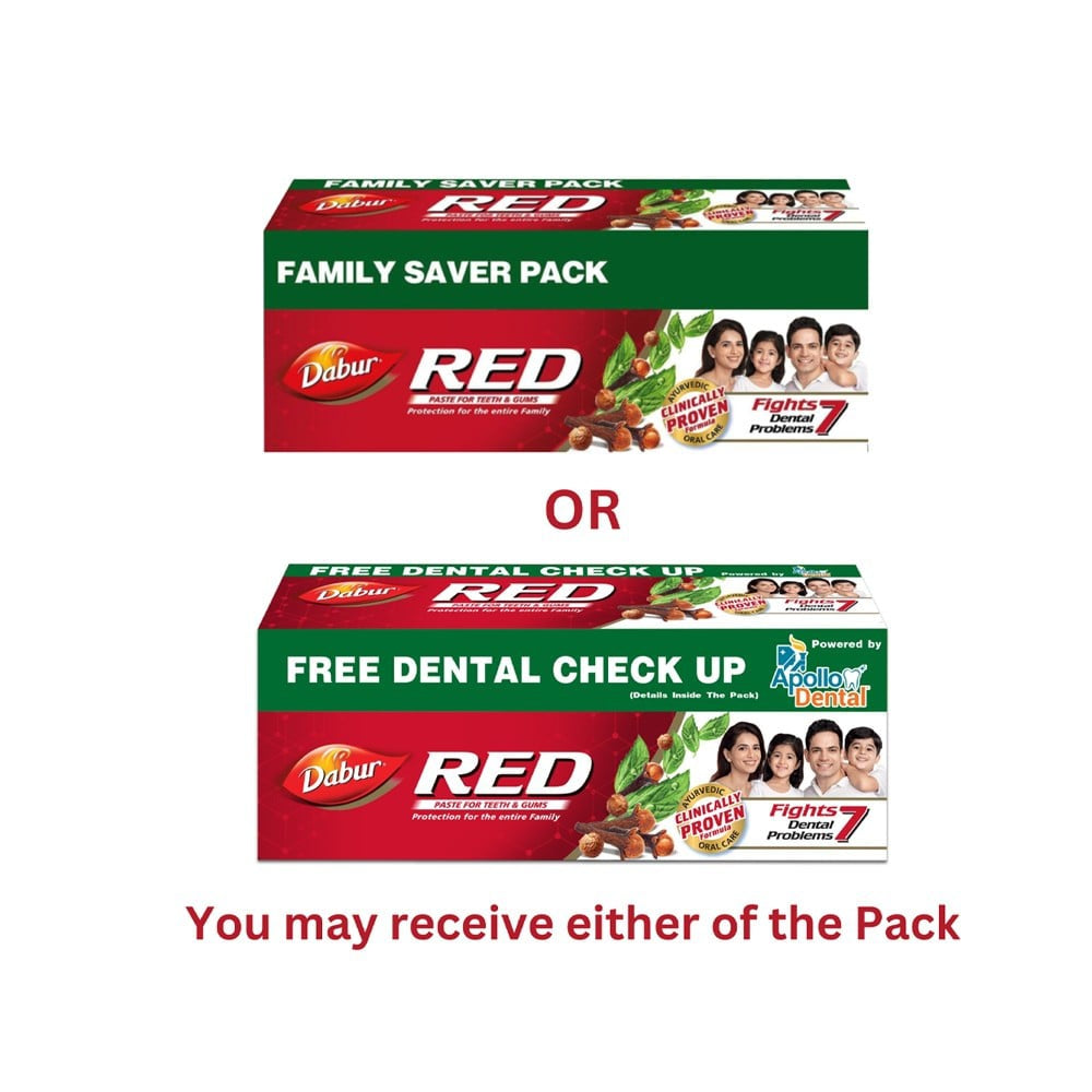 Dabur Red Herbal Toothpaste - Family Saver Pack : 500 g