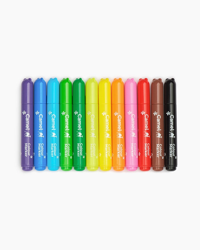 Camel Washable Colour Markers - 12 Shades (Emerald Blue)