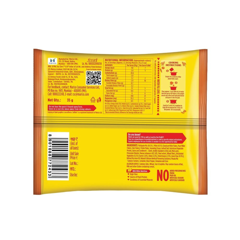 Saffola Masala Millet Delight : 35 g
