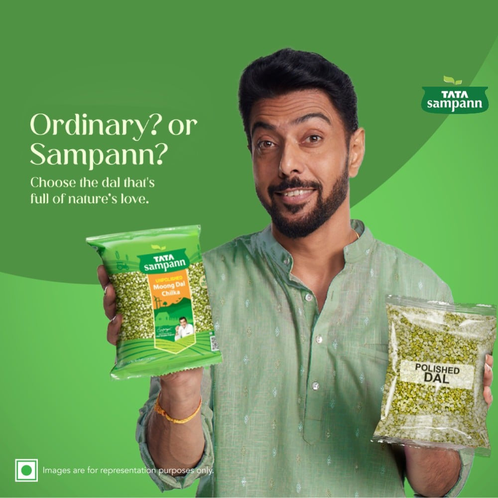 Tata Sampann Unpolished Green Moong Dal (Chilka) : 500 g