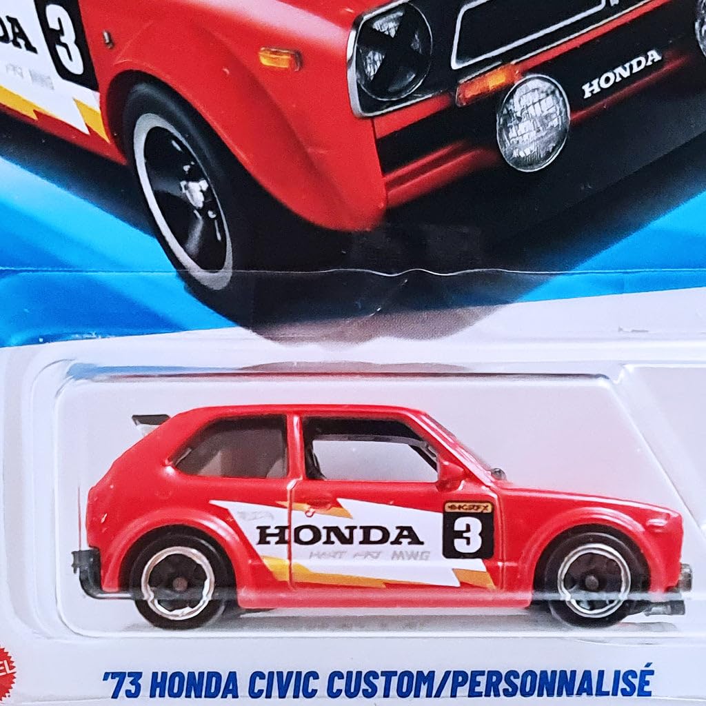 73 Honda Civic Custom/Personnalise (Red) – Hot Wheels 2025 by Mattel