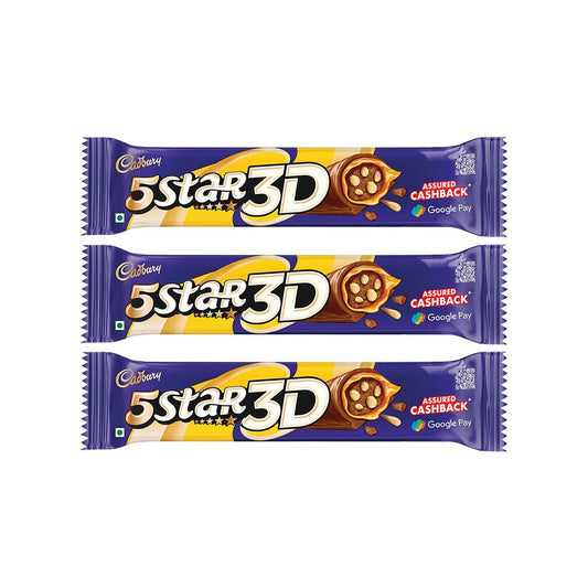 Cadbury 5 Star 3D Filled Bar - Pack of 3 : 3 x 42 g