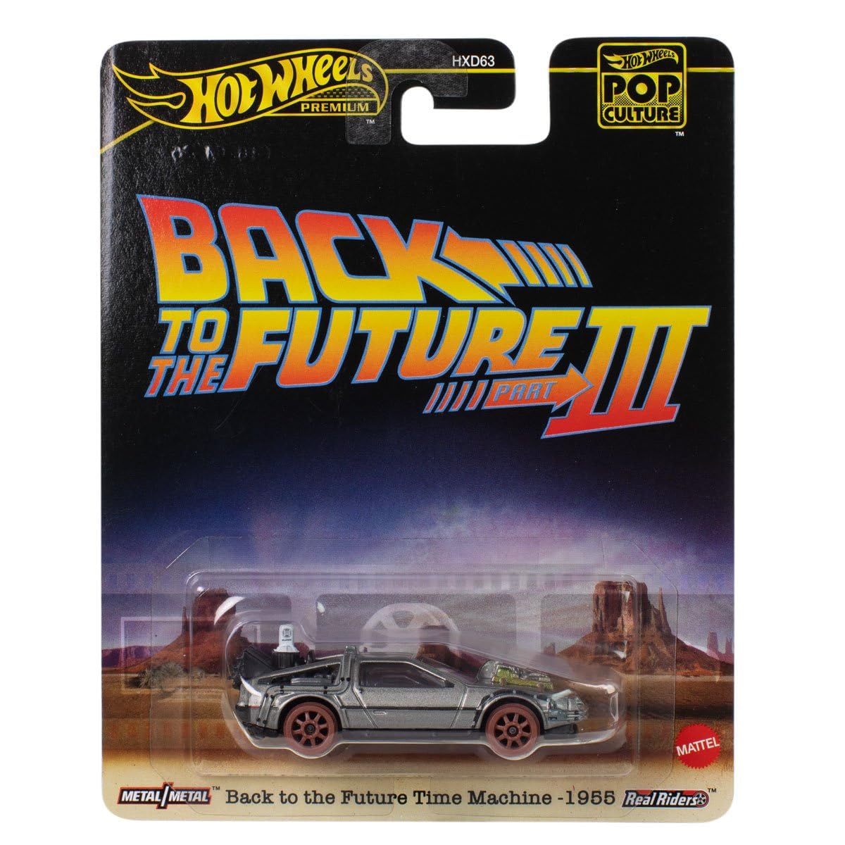 Back to the Future Time Machine – 1955 (Grey) – Hot Wheels Premium 2025 by Mattel