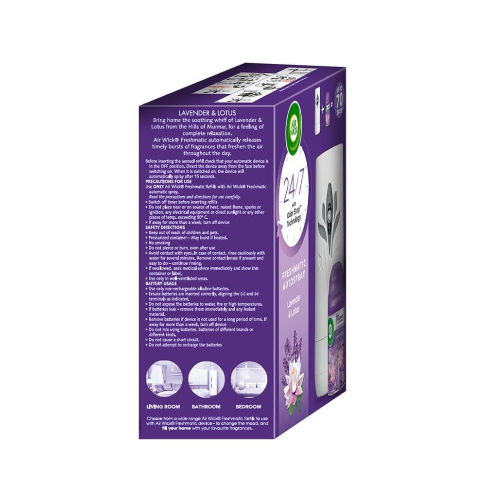 Airwick Airwick Air Freshener Kit (Machine + Summer Delights Refill) + Airwick Freshmatic Autospray Air Freshener Kit (Lavender & Lotus) Combo : 250 ml + 1 pack
