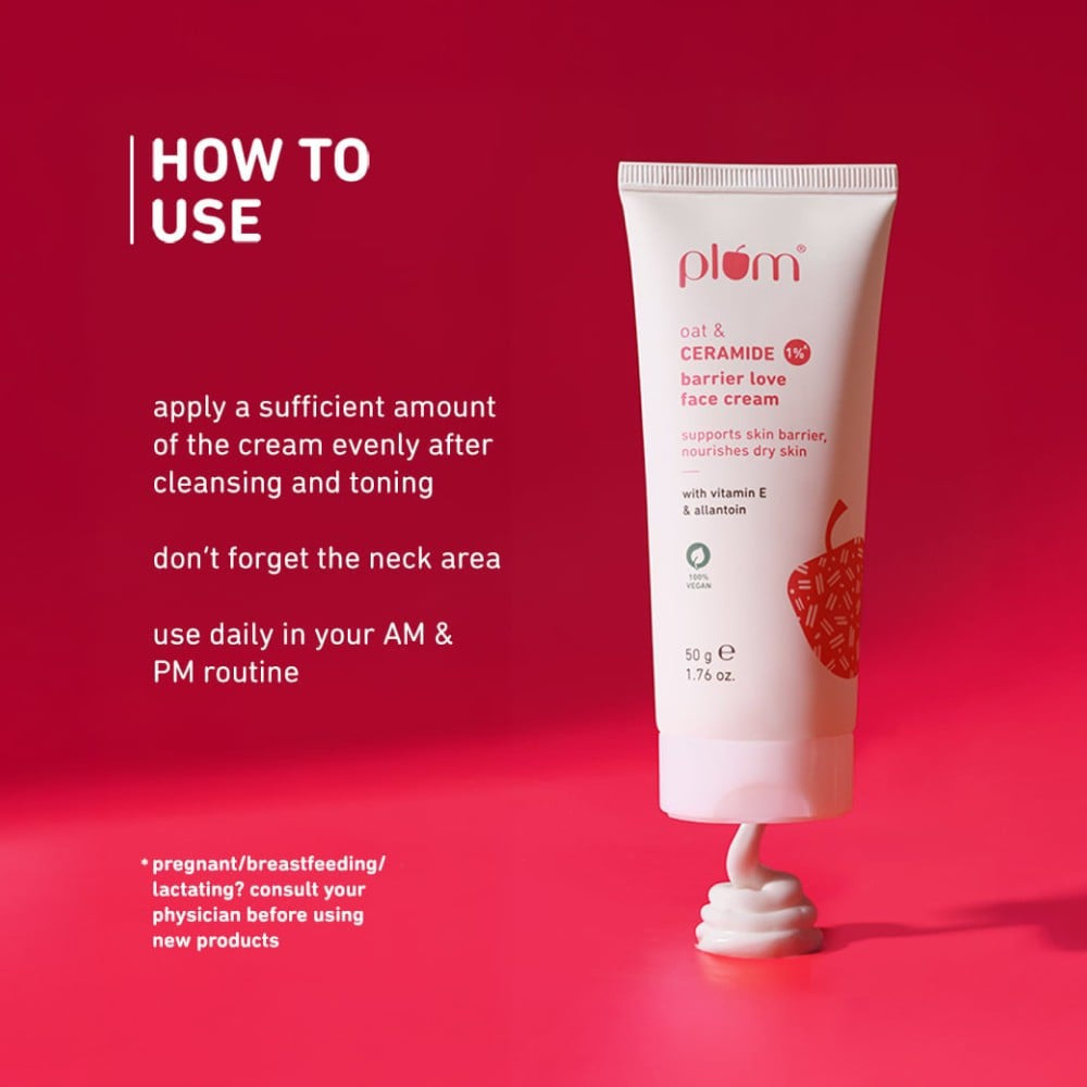 Plum Ceramide Barrier Love Moisturizing Face Cream (for Dry Skin) : 50 g