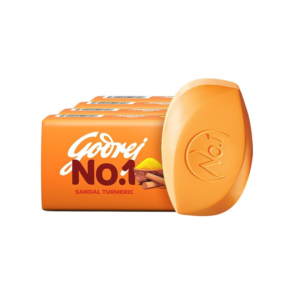 Godrej No.1 Sandal & Turmeric Soap 4 x 150 g - Buy 3 Get 1 Free : 4 x 150 g