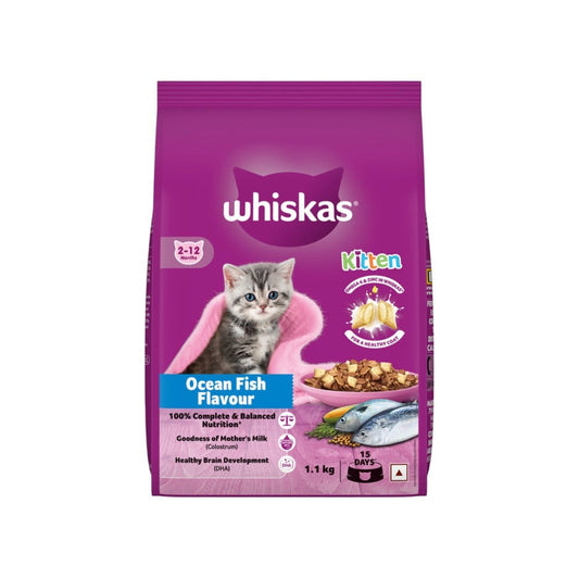 Whiskas Dry Kitten Food -Ocean Fish Flavour (2-12 months) : 1.1 kg