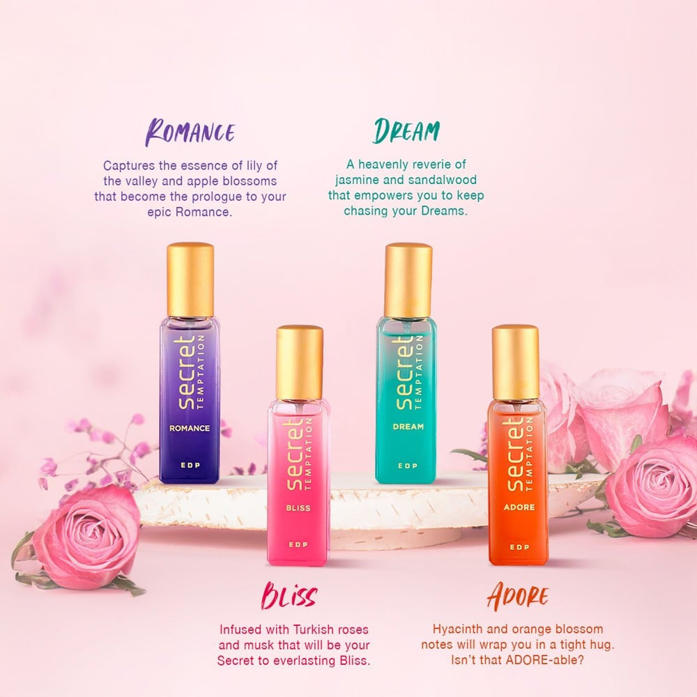Secret Temptation Premium Women's Perfume Gift Set : 1 pack (4 pieces)