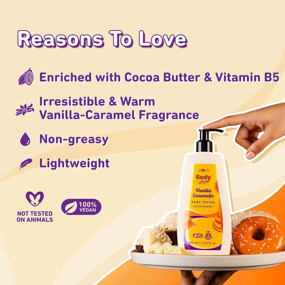 Plum BodyLovin' Vanilla Caramello Body Lotion - Pack of 2 : 2 x 400 ml