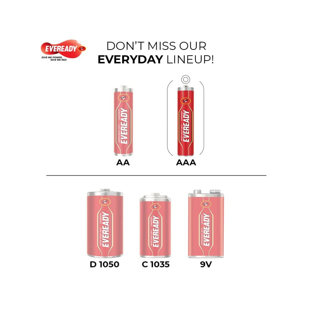 Eveready AAA Carbon Zinc Battery : 10 units