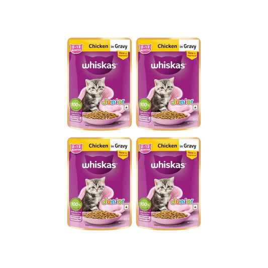 Whiskas Kitten Wet Wet Kitten Food -Chicken in Gravy (2-12 Months) - Pack of 4 : 4 x 80 g