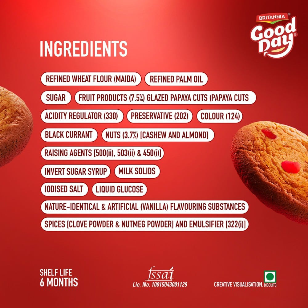 Britannia Good Day Fruit & Nut Cookies : 450 g