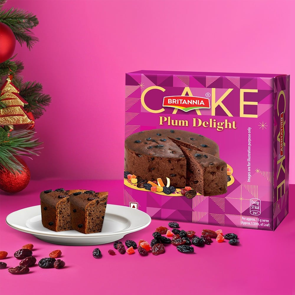 Britannia Delight Plum Cake (Contains Egg) : 300 g