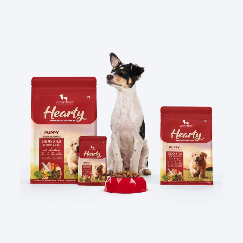 HUFT Oven-Baked Dry Dog Food for Puppies with Chicken, Fish & Indian Herbs : 250 g