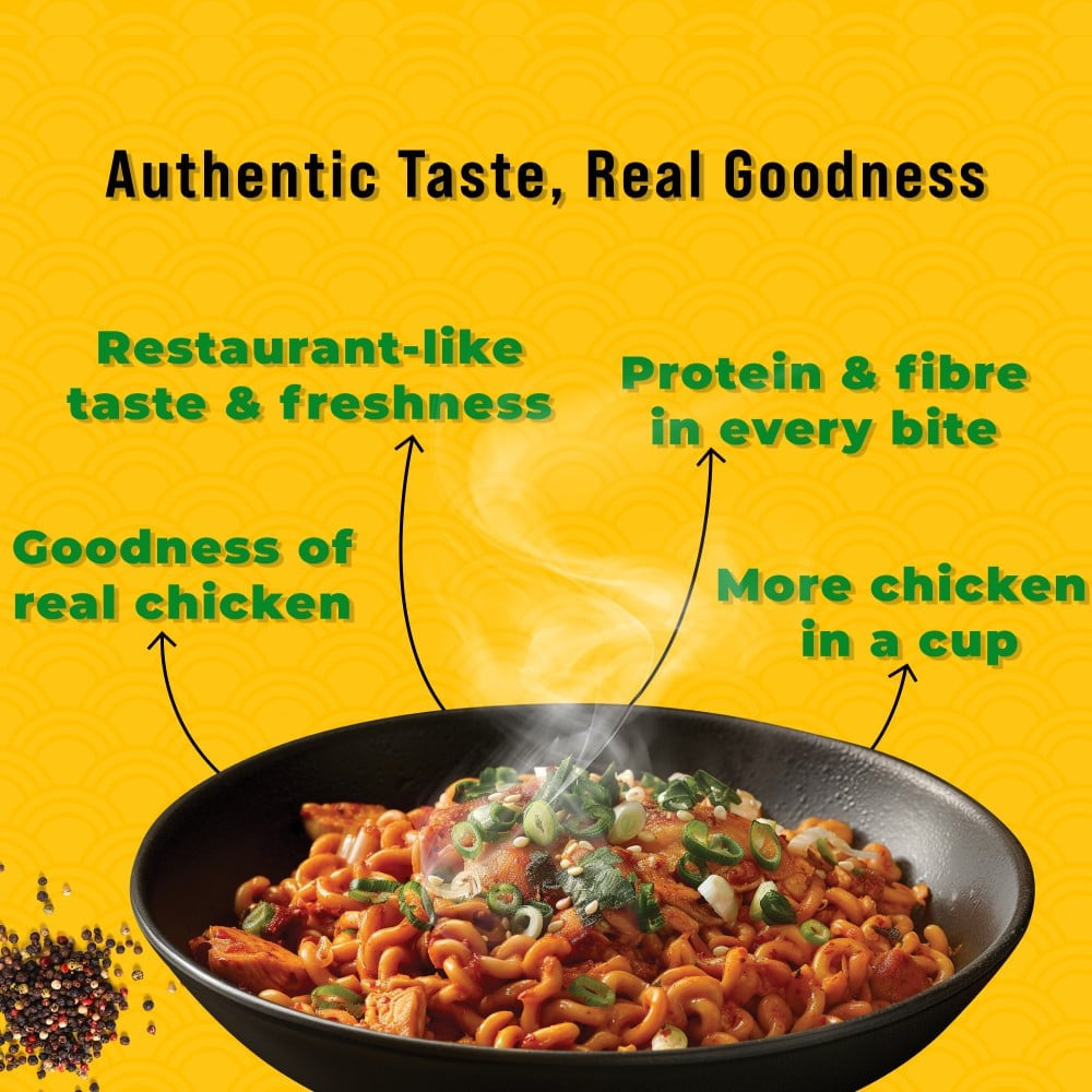Wow! Hot & Spicy Korean Chicken Ramen Cup Noodles : 95 g