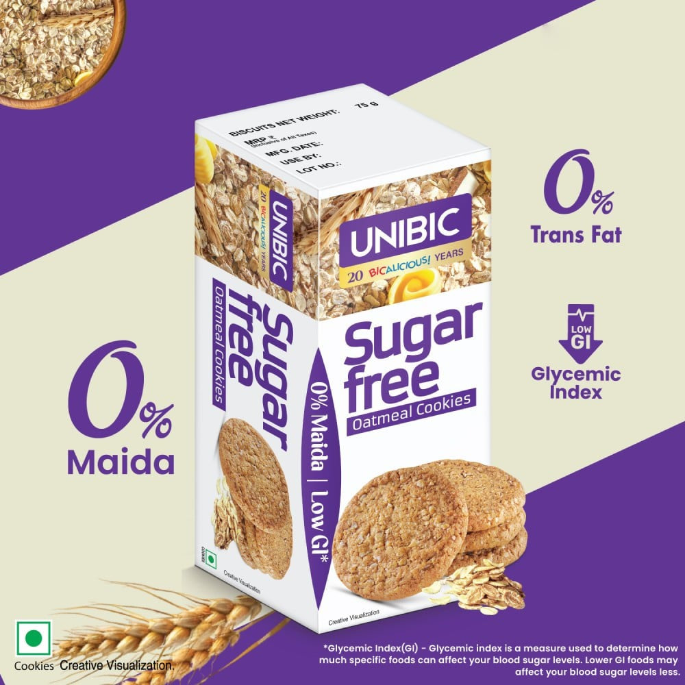 Unibic Sugar Free Oatmeal Cookies : 75 g