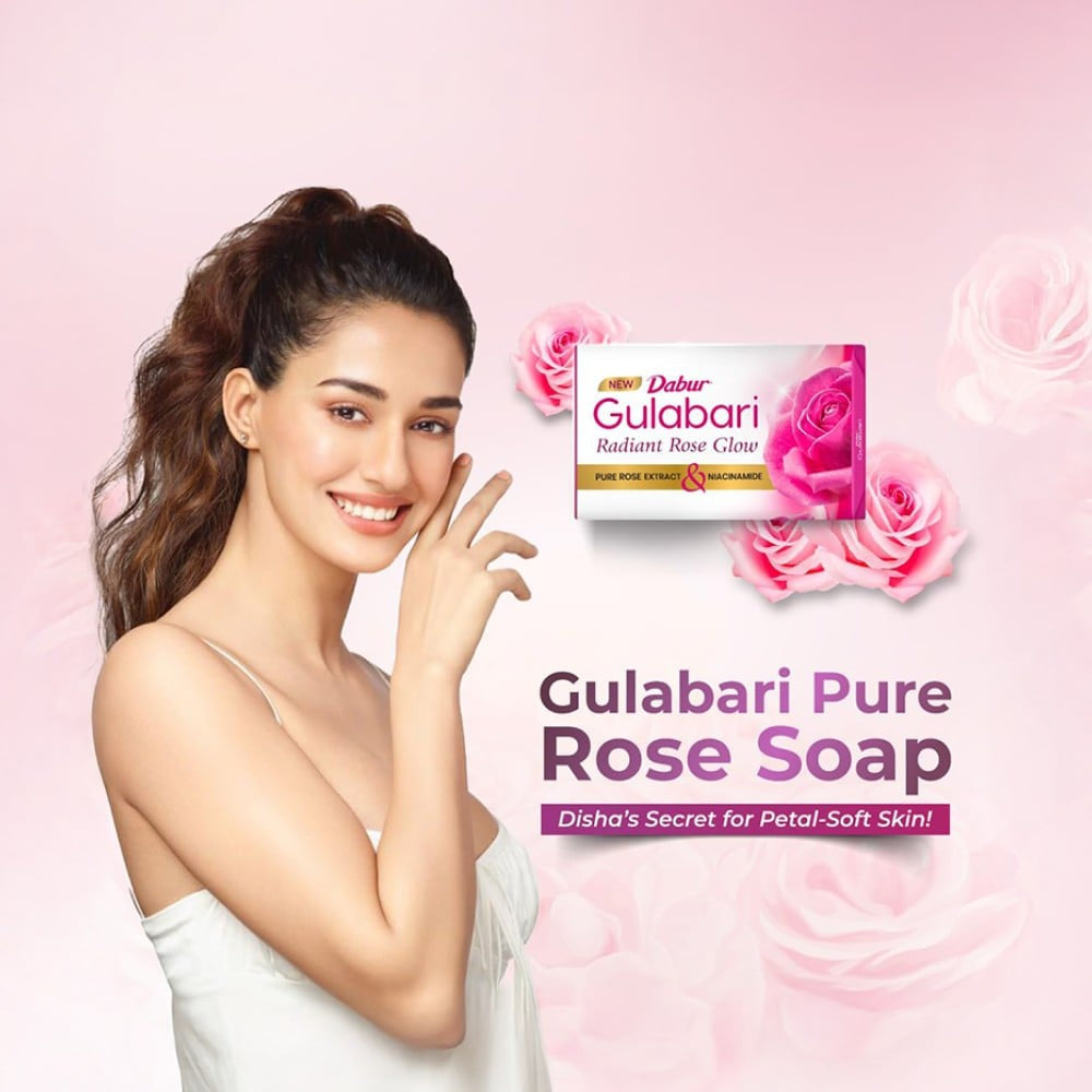 Dabur Gulabari Radiant Rose Glow Soap : 150 g x 4