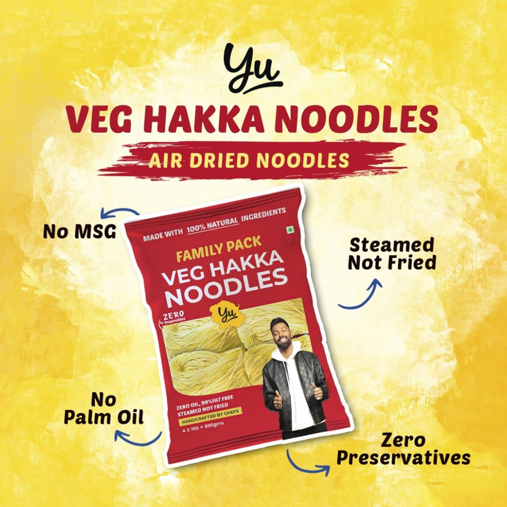 Yu Veg Hakka Noodles - Chowmein Style : 600 g