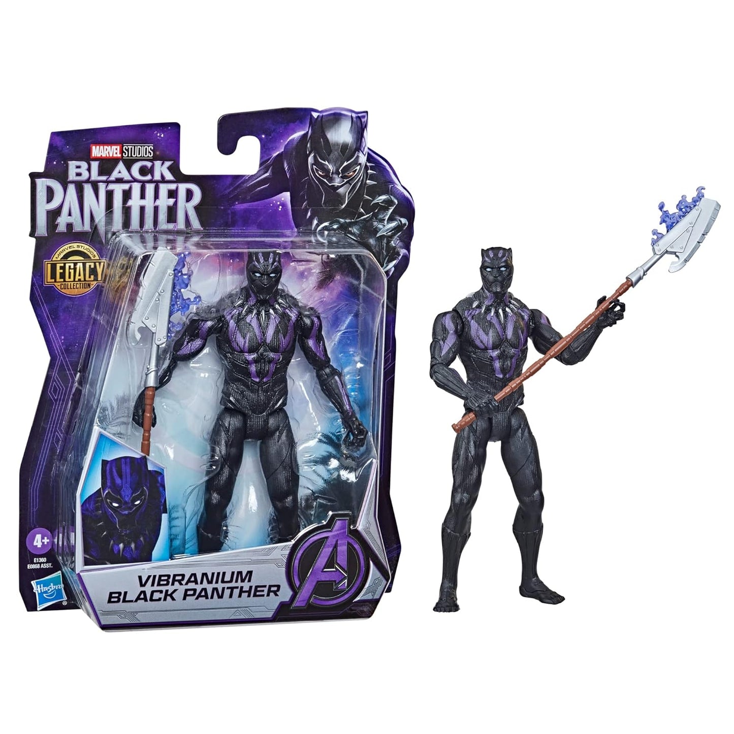 Marvel Black Panther Studios Legacy Collection Vibranium Black Panther Toy - 6-Inch Action Figure