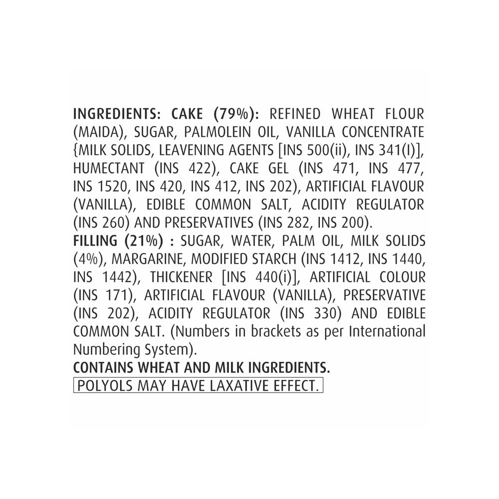 Winkies Novo Vanilla Filled Cake : 198 g