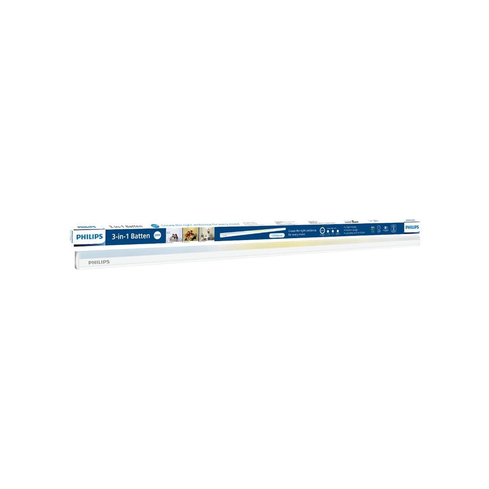 Philips Lighting 3-in-1 20W Multi Purpose Batten (Cool Daylight, Warm white, Natural white) : 1 unit