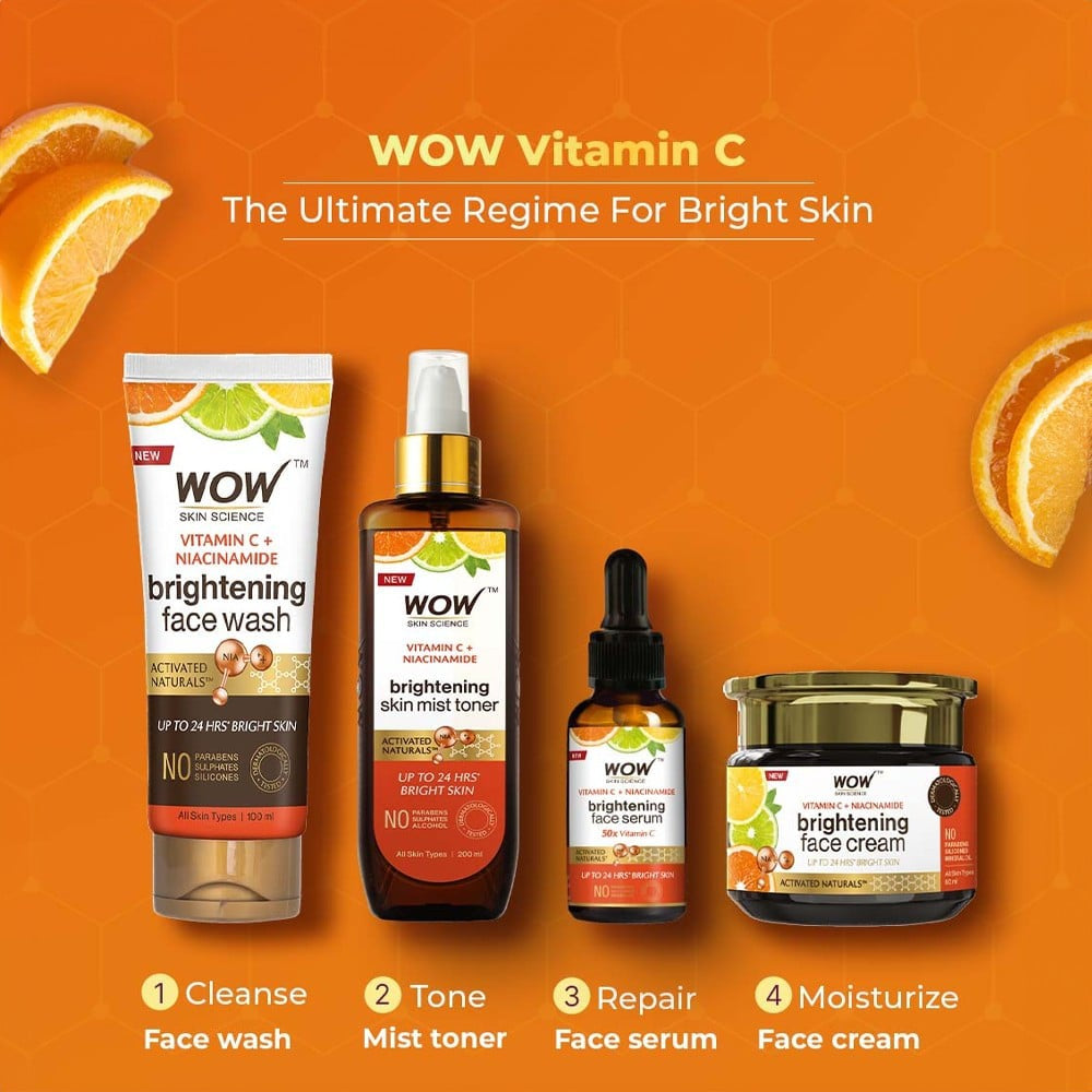 Wow Skin Science Brightening Vitamin C Foaming Face Wash : 150 ml