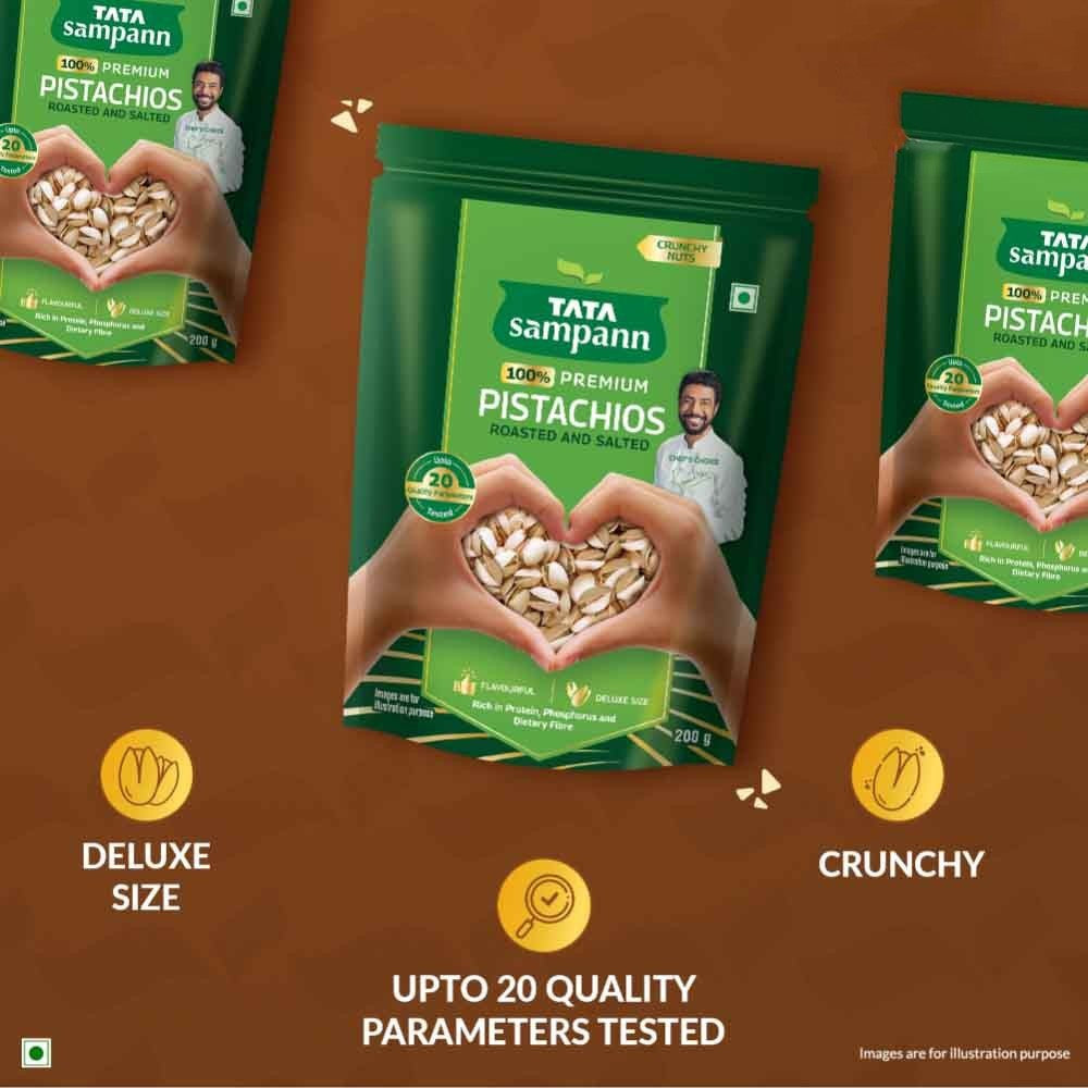 Tata Sampann Pistachios Roasted & Salted (100% Premium) : 200 g