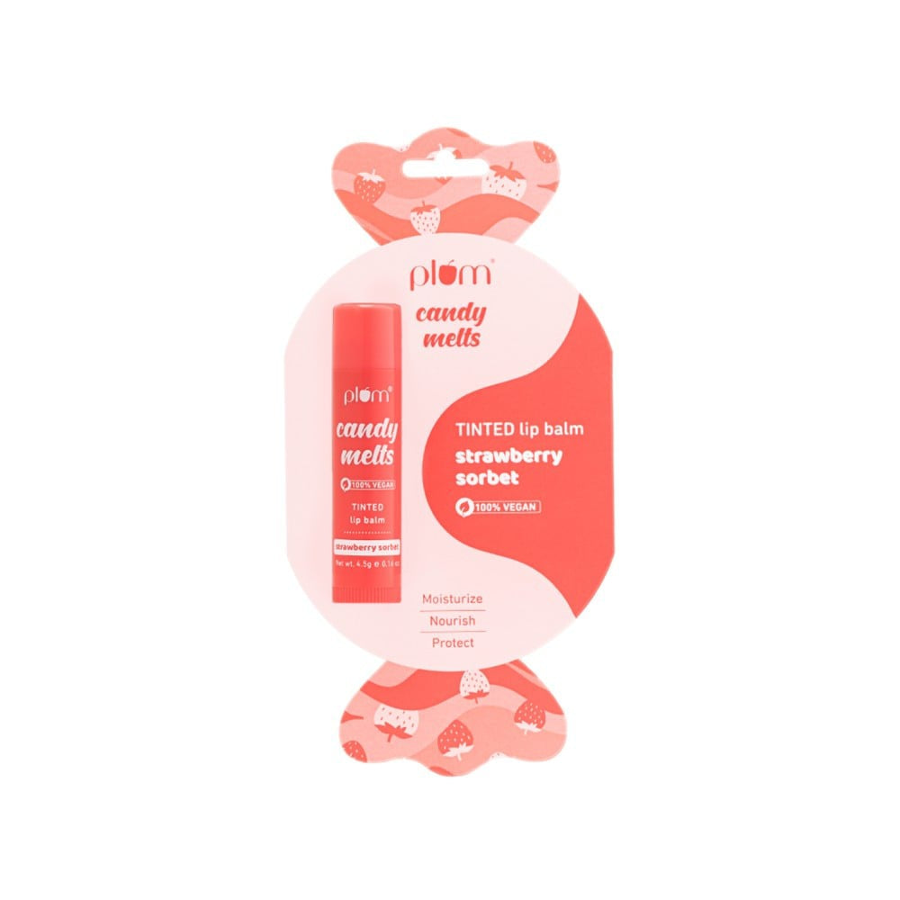 Plum Candy Melts Tinted Lip Balm (Strawberry Sorbet) (Strawberry Sorbet) : 4.5 g