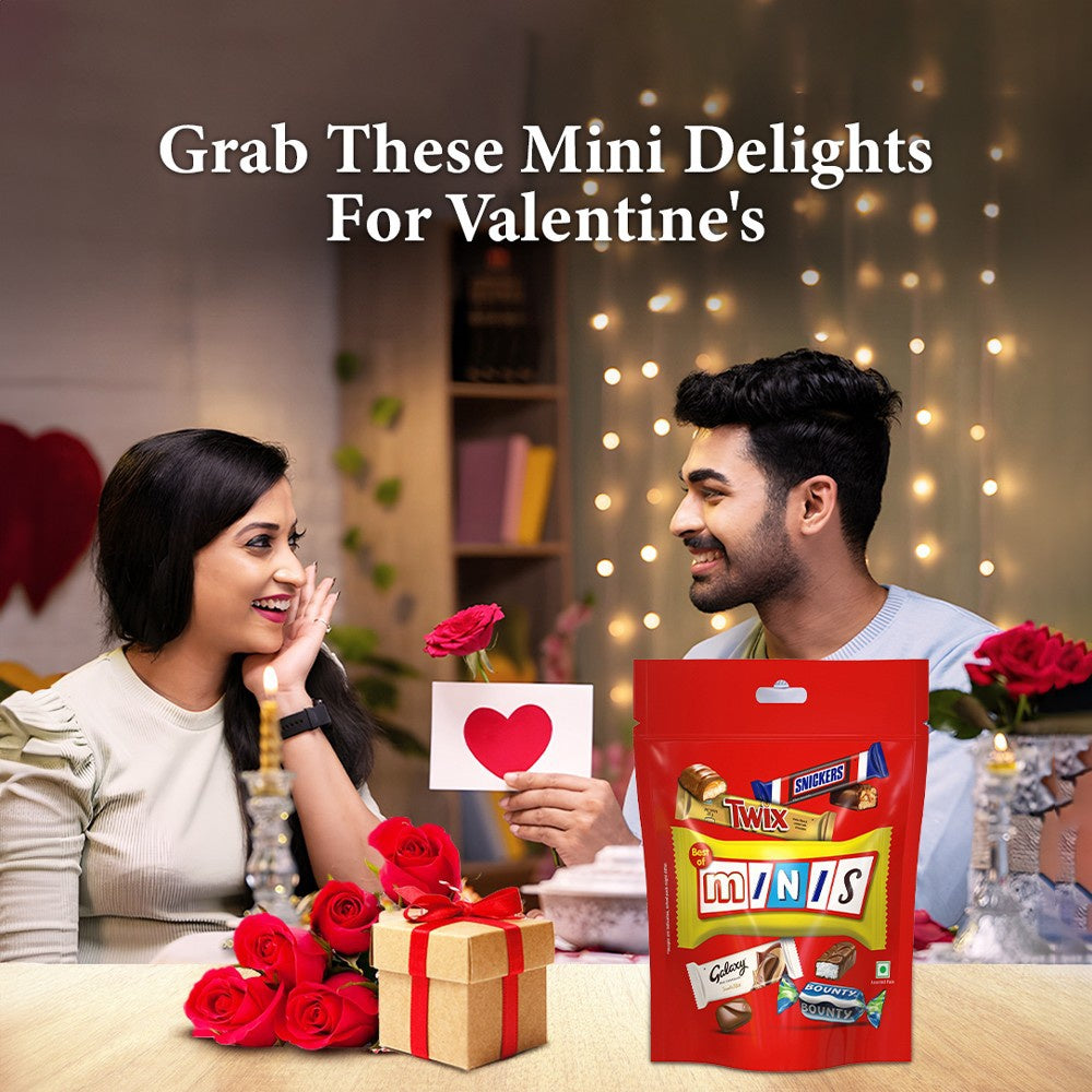 Snickers Best of Minis Assorted Assorted Chocolate Pack for Valentine's : 128 g