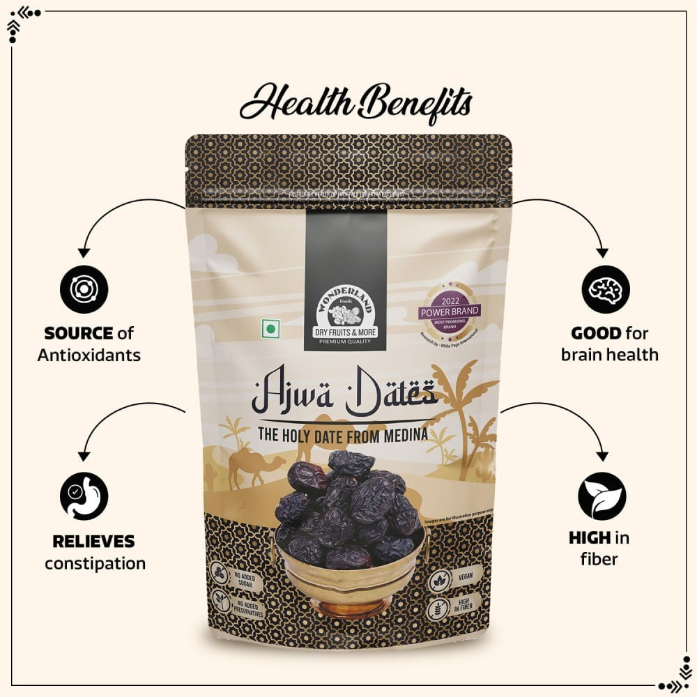 Wonderland Foods Ajwa Dates (Khajur) : 200 g