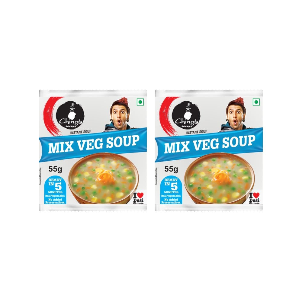 Ching's Secret Mix Veg Soup 55 g - Pack of 2 : 2 x 55 g