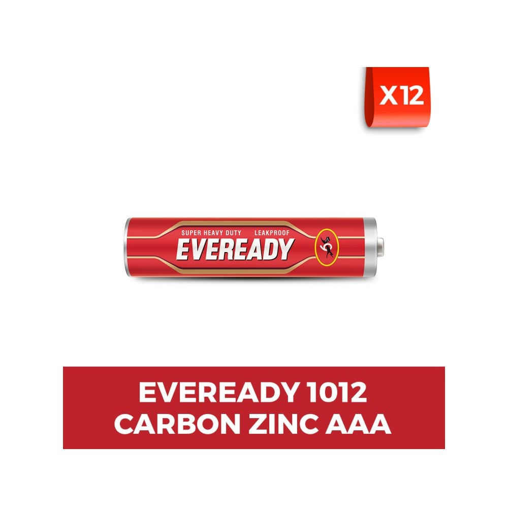 Eveready AAA Carbon Zinc Battery : 1 pack (12 Pieces)
