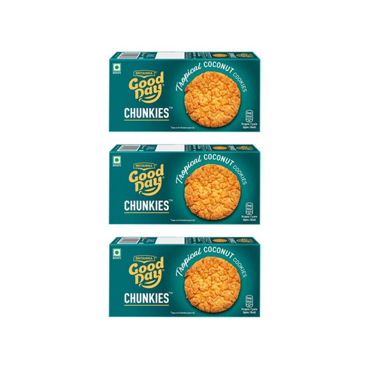 Britannia Good Day Chunkies Tropical Coconut Cookies - Pack of 3 : 3 x 100 g