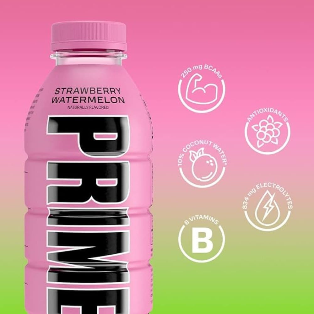 Prime Strawberry Watermelon Hydration Energy Drink : 500 ml