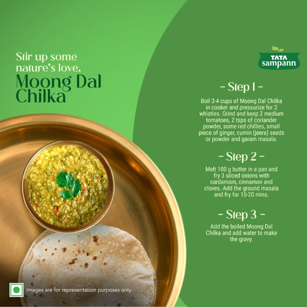 Tata Sampann Unpolished Green Moong Dal (Chilka) : 500 g