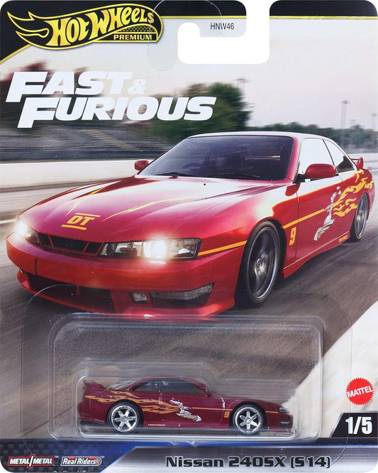 Nissan 240SX (S14) (Red) – Hot Wheels 2025 by Mattel (Fast & Furious Premium)