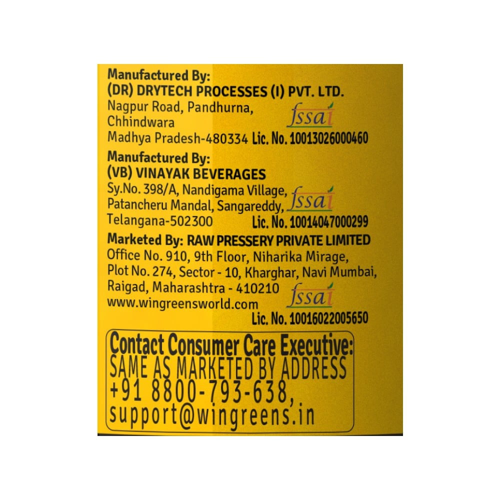 Raw Pressery Valencia Orange Juice : 250 ml