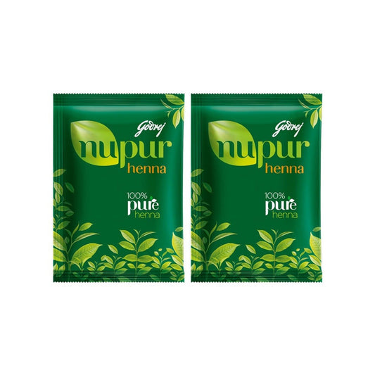 Godrej Nupur 100% Pure Henna Hair Colour / Mehendi - Pack of 2 : 2 x 120 g