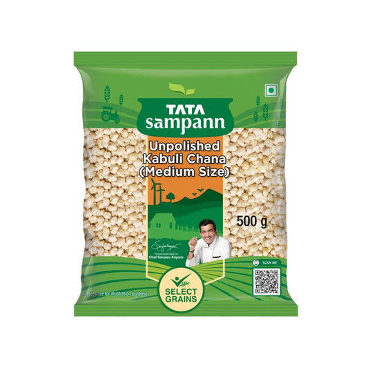 Tata Sampann Unpolished Kabuli Chana (Medium Size) : 500 g