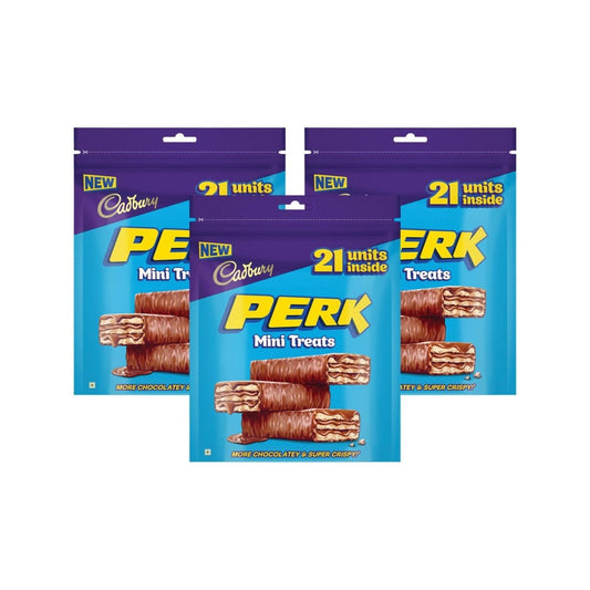 Cadbury Perk Coated Wafer Chocolate Pack Home Treats - Pack of 3 : 3 x 115.5 g