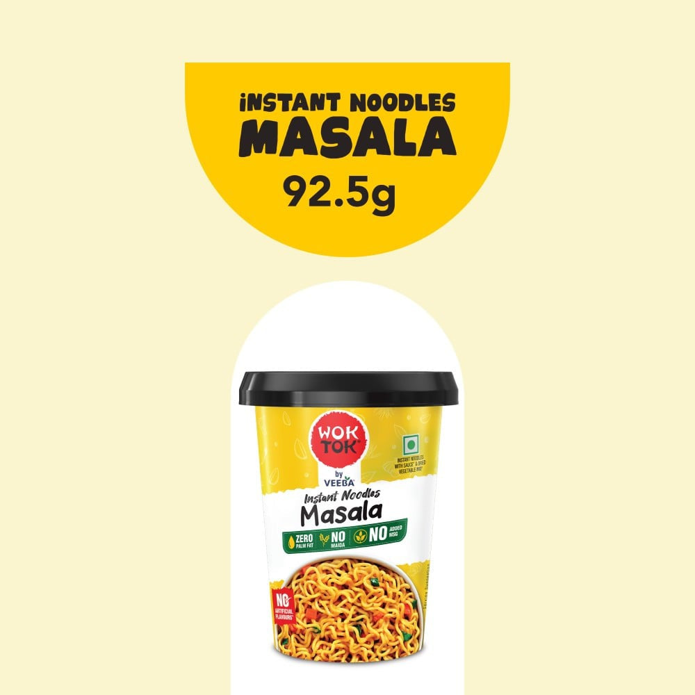 Wok Tok by Veeba Masala Instant Cup Noodles : 92.5 g