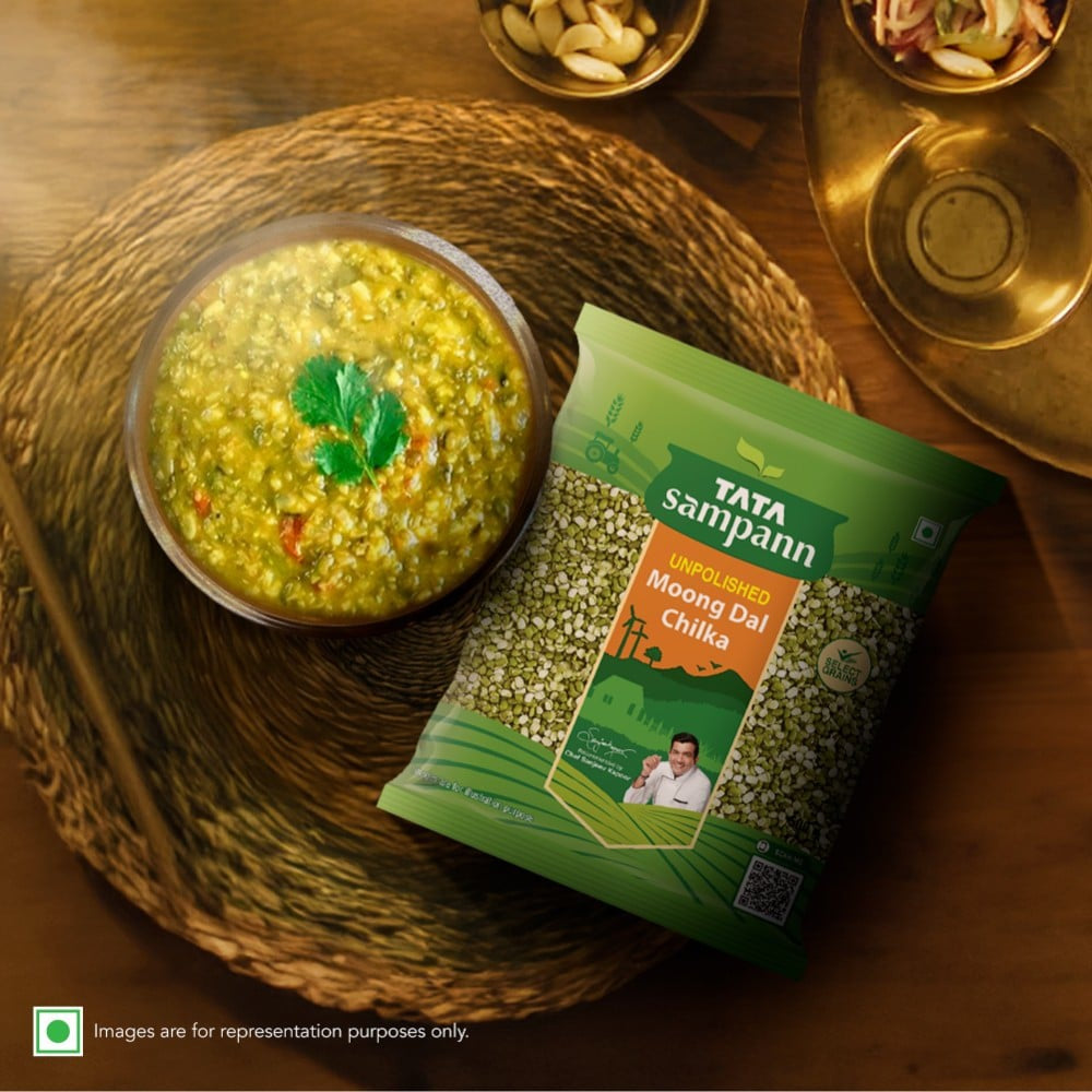 Tata Sampann Unpolished Green Moong Dal (Chilka) : 500 g