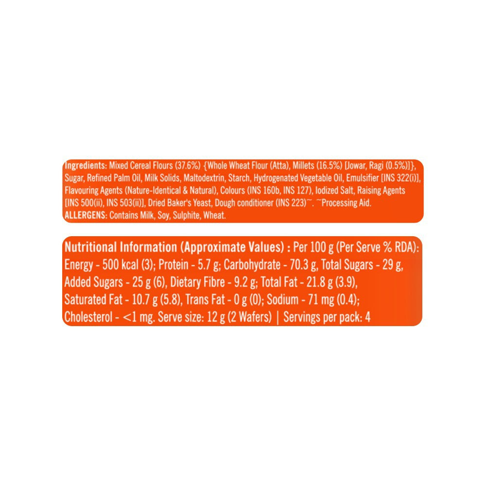Tata Soulfull Ragi Bites Orange Wafers : 50 g