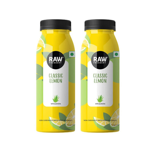 Raw Pressery Classic Lemon Juice with Aloe Vera - Pack of 2 : 2 x 200 ml