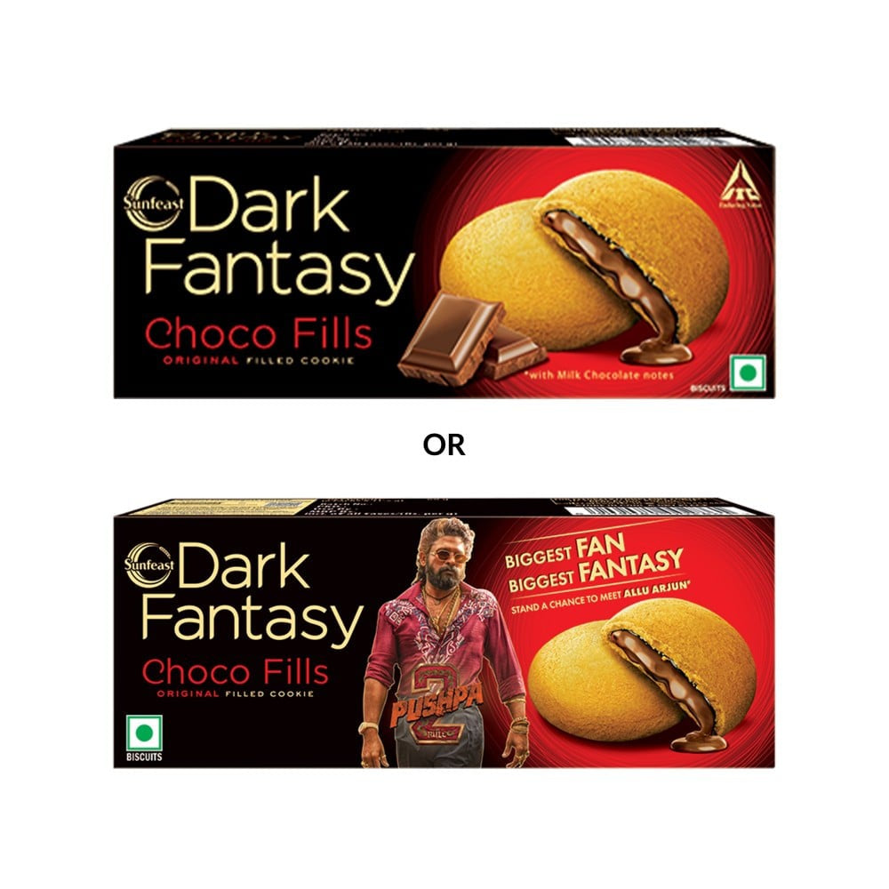 Sunfeast Dark Fantasy Biscuit - Choco Fills Cookies - Pack of 2 : 2 x 69 g