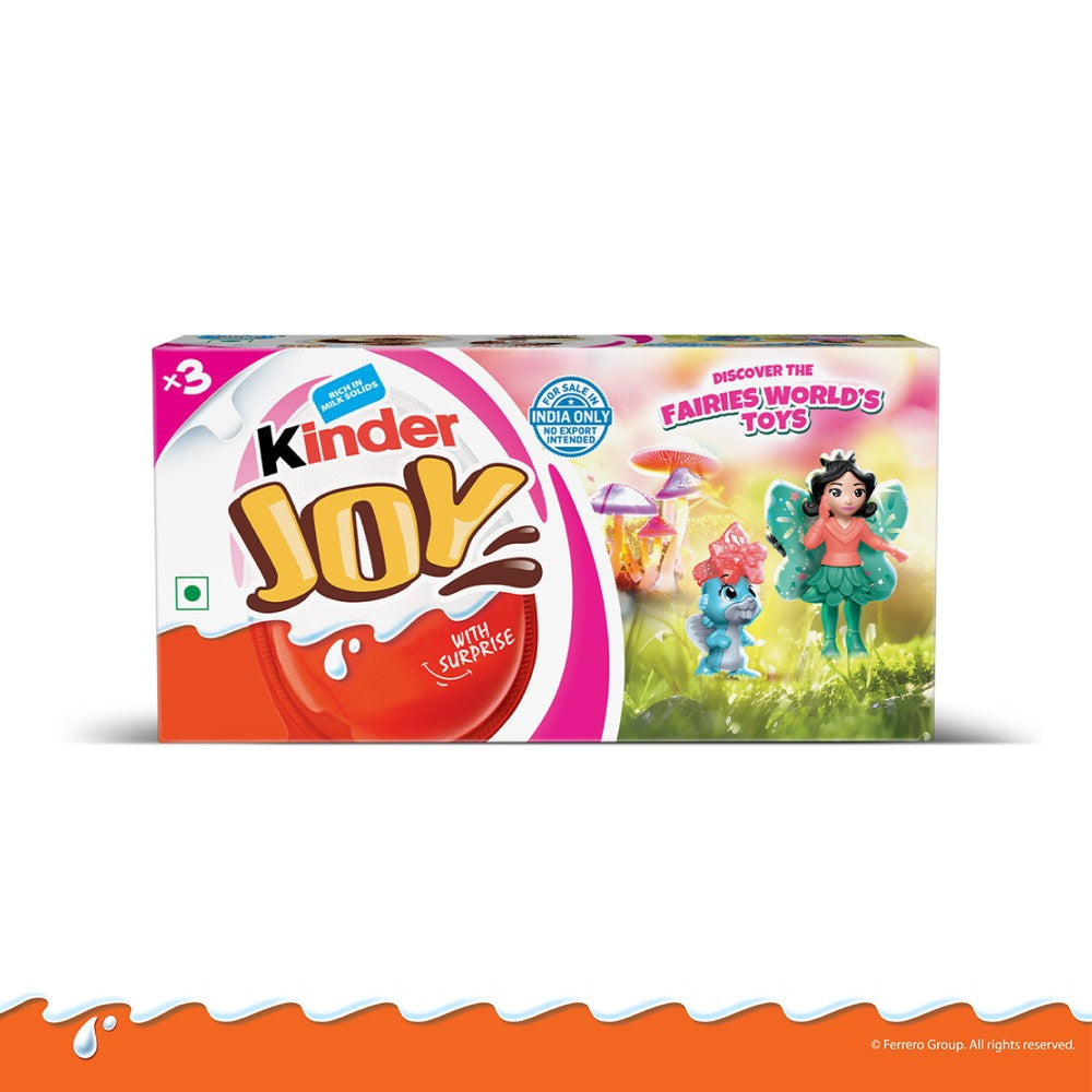 Kinder Joy Shaped Chocolate Pack (Pink Edition) : 1 pack (3 x 20 g)