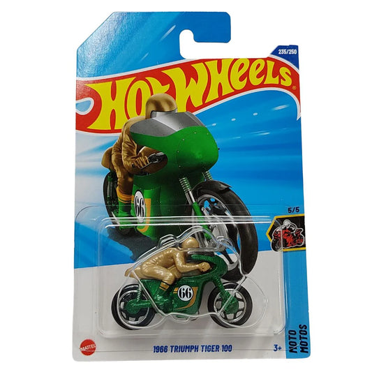 1966 Triumph Tiger 100 (Green) – Hot Wheels 2025 by Mattel