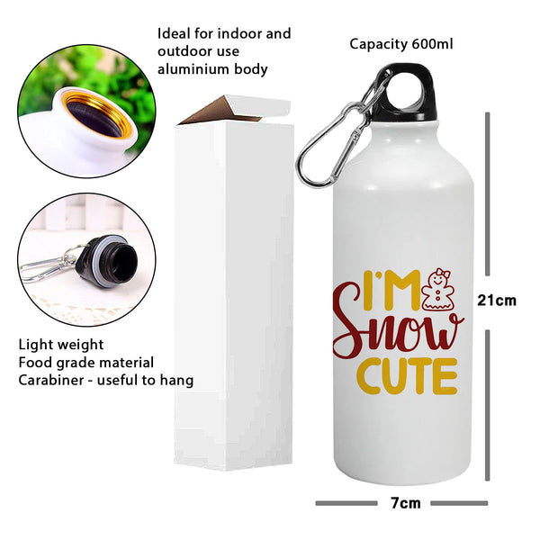 I Am Snow Cute: Printed Sipper Bottle | 600ml